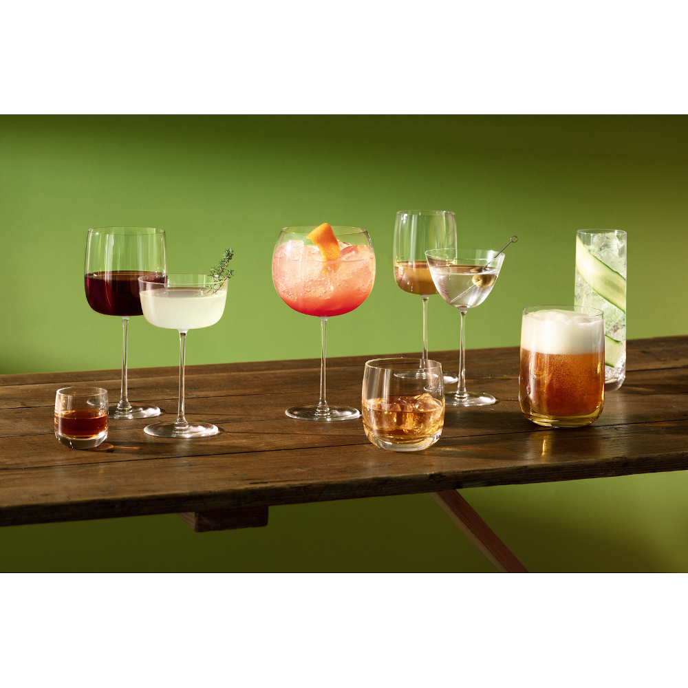 LSA International Borough Wine Glass 450 ml Clear, Set of 4, Dishwasher  Safe